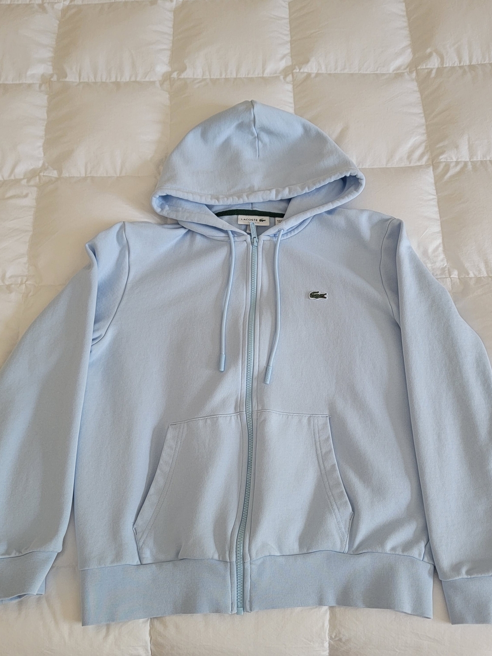 Lacoste Light Blue Zip-Up Hoodie